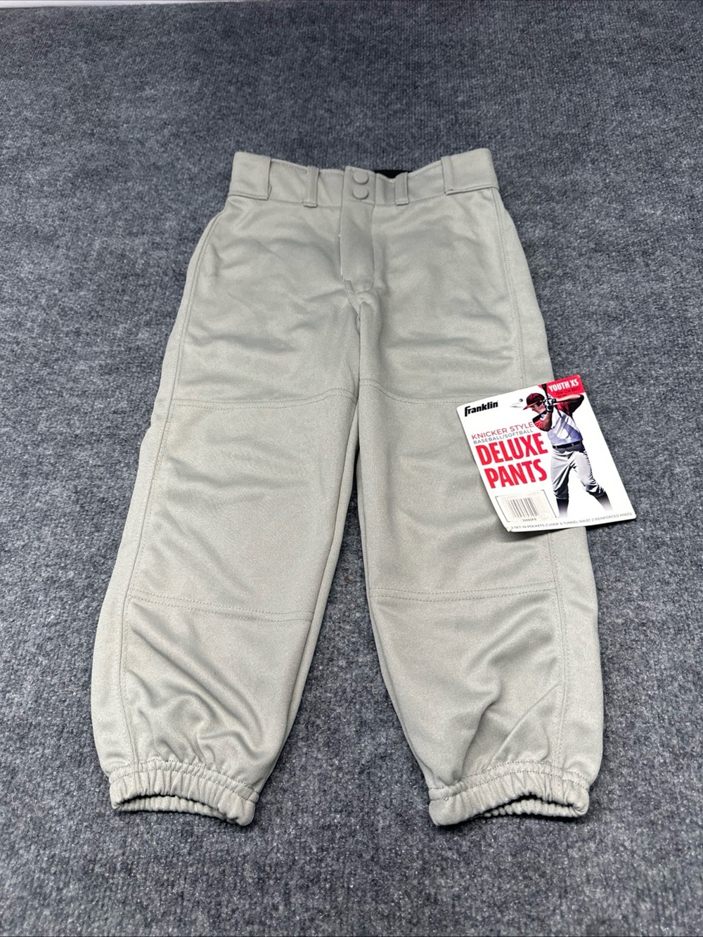 Franklin Youth Deluxe Baseball Pants in Light Gray